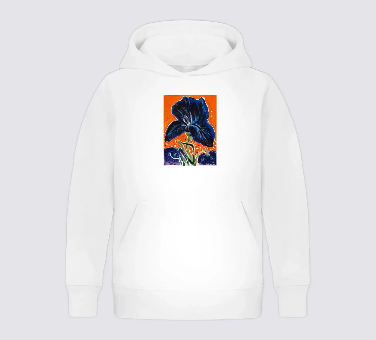 Electric Iris Flame kids hoodie by Obisidian Brush