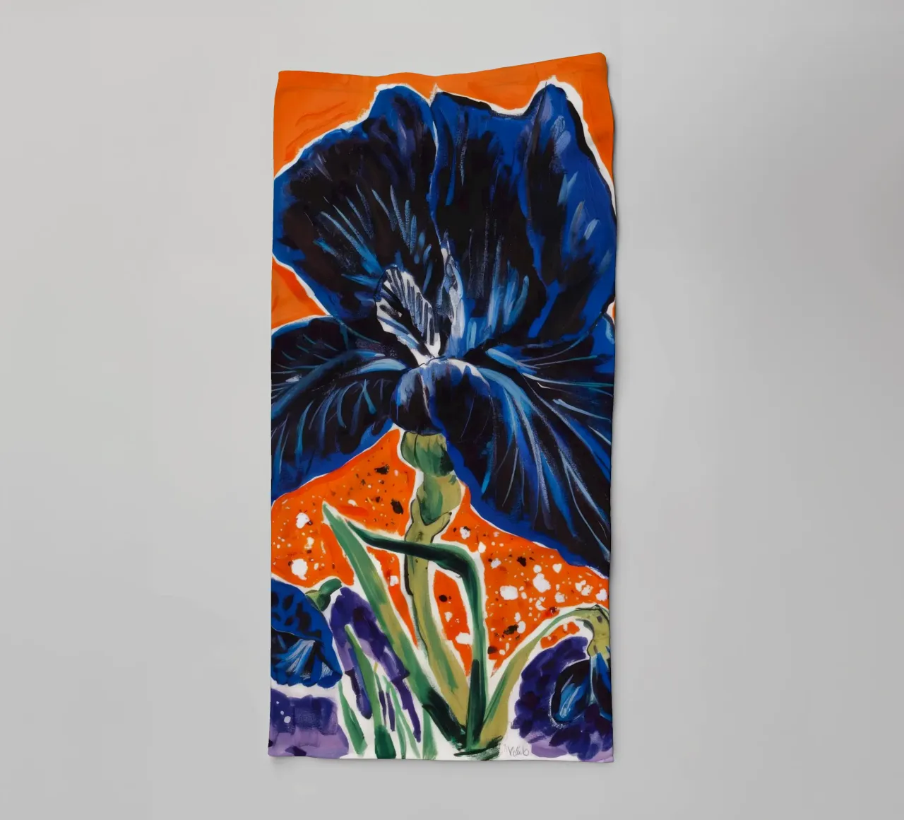 Electric Iris Flame towel by Obisidian Brush