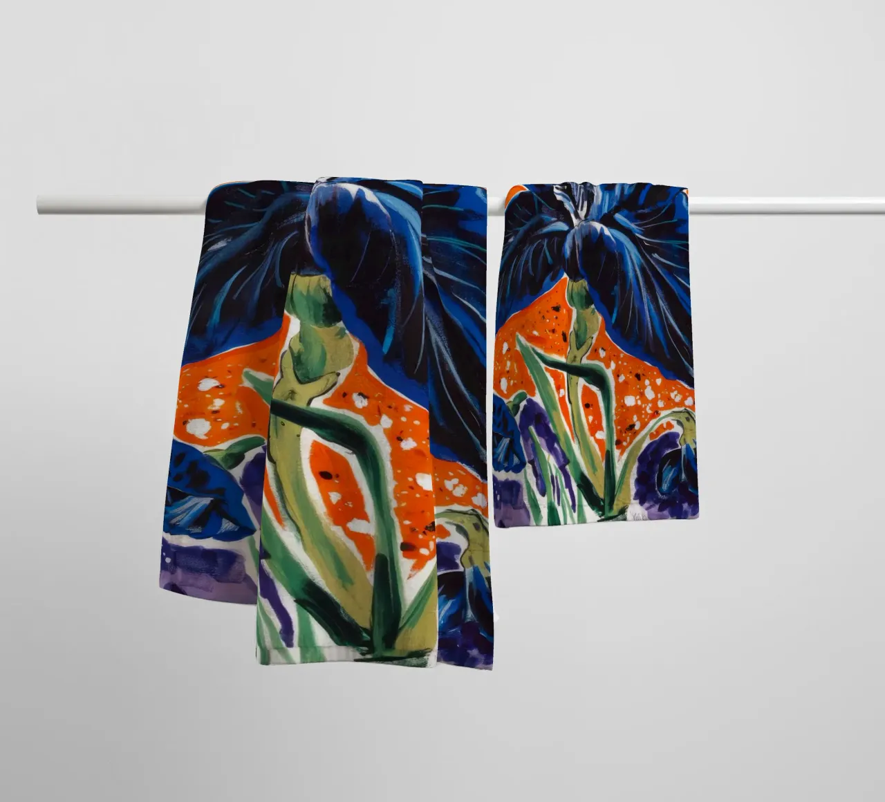 Electric Iris Flame towel by Obisidian Brush