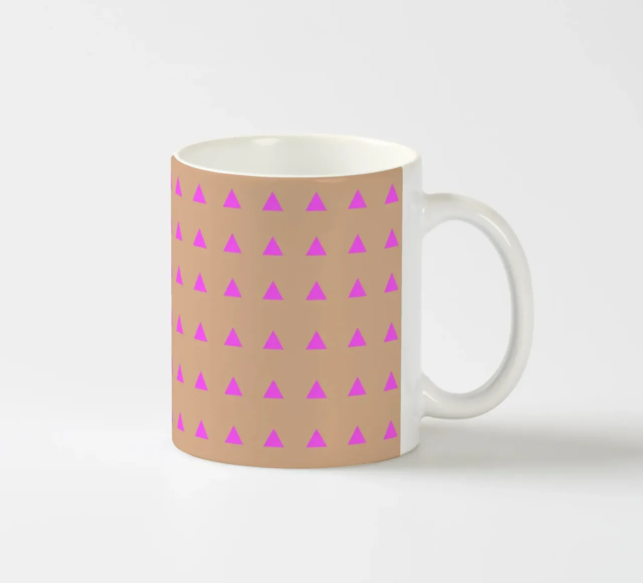 Neon Triangles Pink tazza in ceramica da SilverPegasus