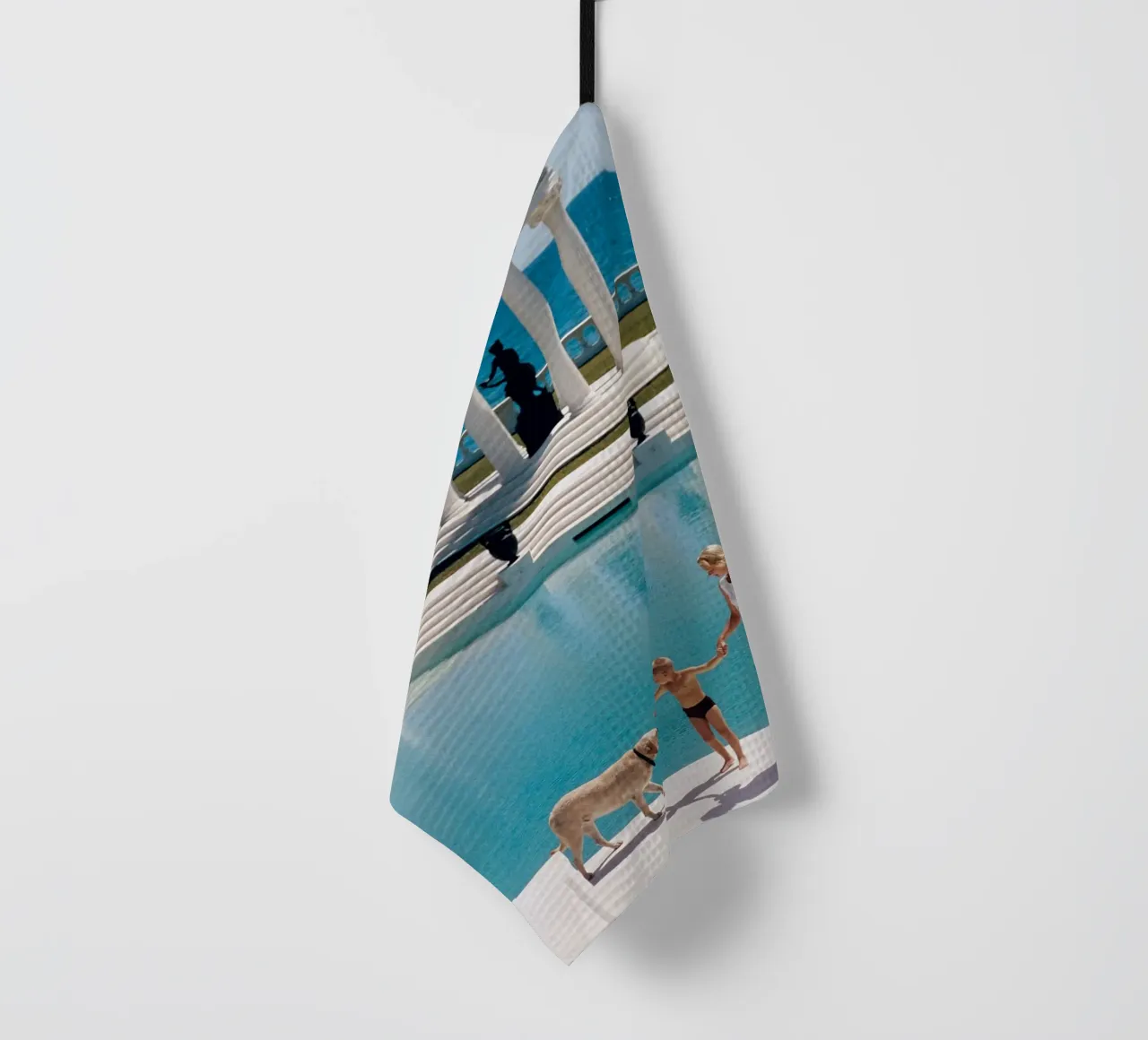 Bella piscina Slim aarons canovaccio da cucina da Chrisvintage
