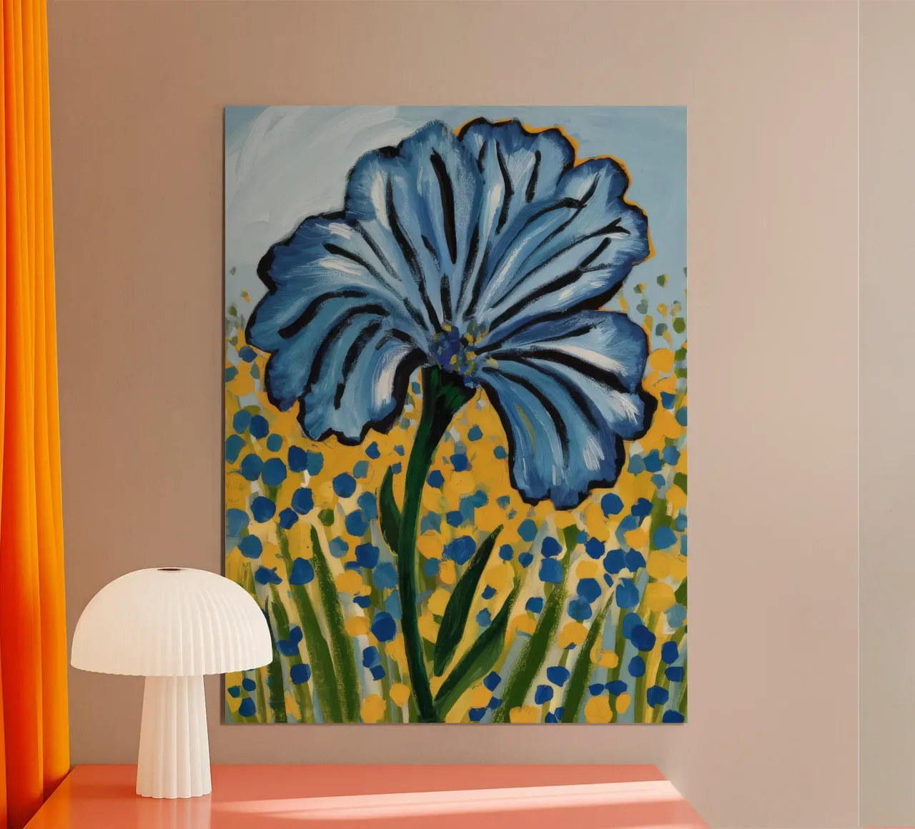 Valzer dei fiori del cielo poster con telaio in alluminio da Obisidian Brush