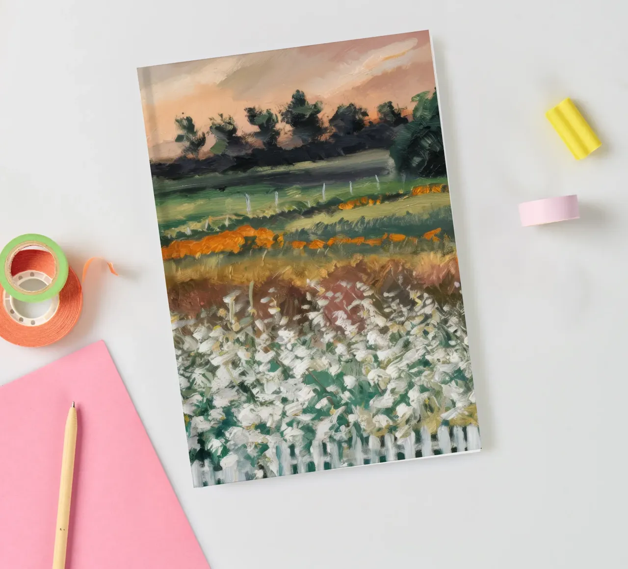 Pastoral Patch Memory notebook by Obisidian Brush