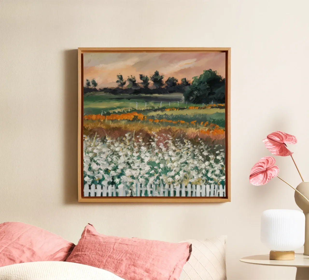 Pastoral Patch Memory canvas with Floater frame by Obisidian Brush