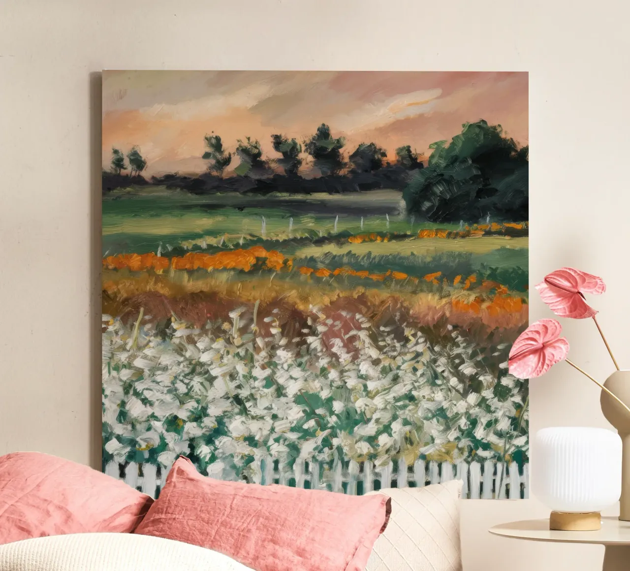 Pastoral Patch Memory canvas with Floater frame by Obisidian Brush