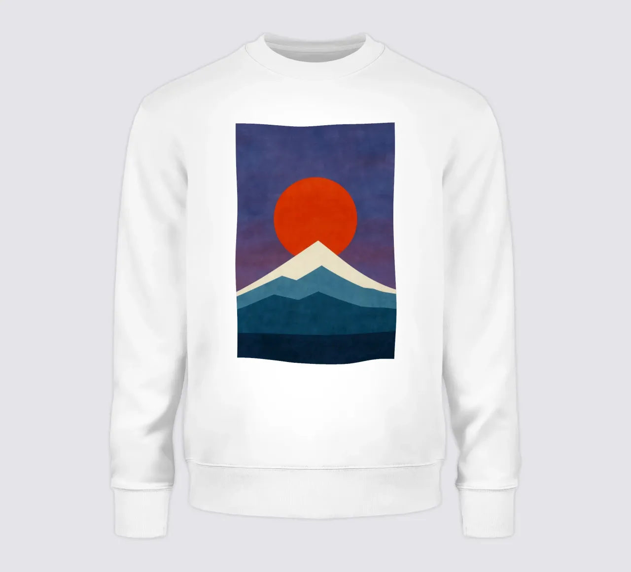 Fuji - Sole rosso, silenzio blu felpa da Affiches Soleil & Déco Lumineuse – Sunny