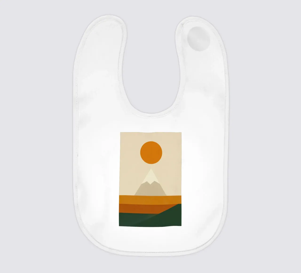 Fuji - Sole ocra su silenzio beige bavaglino da Affiches Soleil & Déco Lumineuse – Sunny