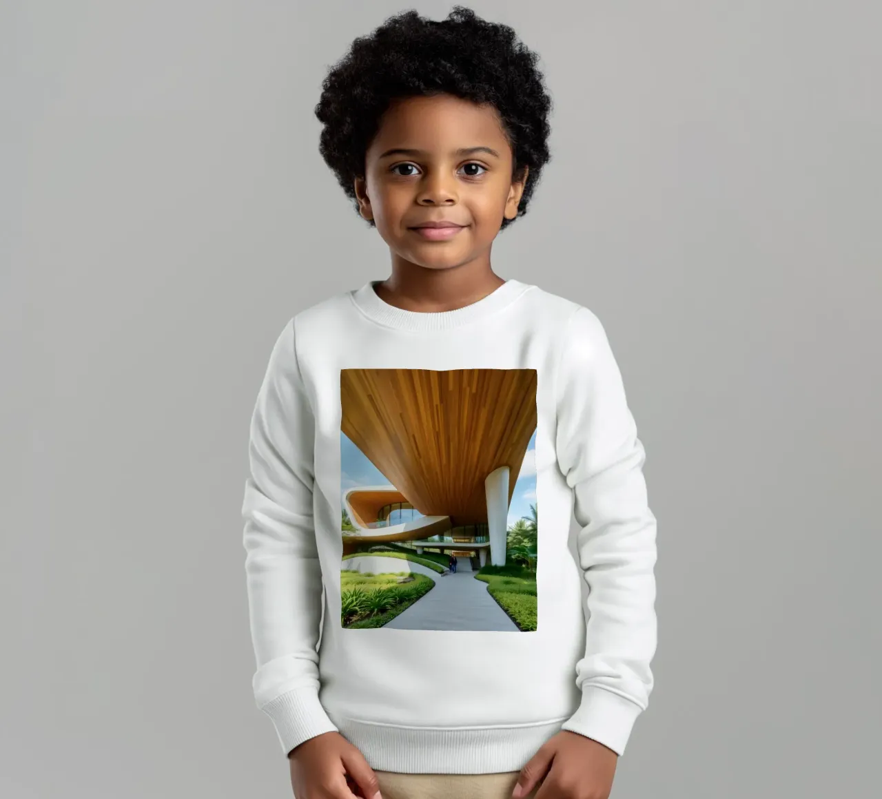 Design architettonico moderno con curve ampie felpa bambino da DesignDoodle