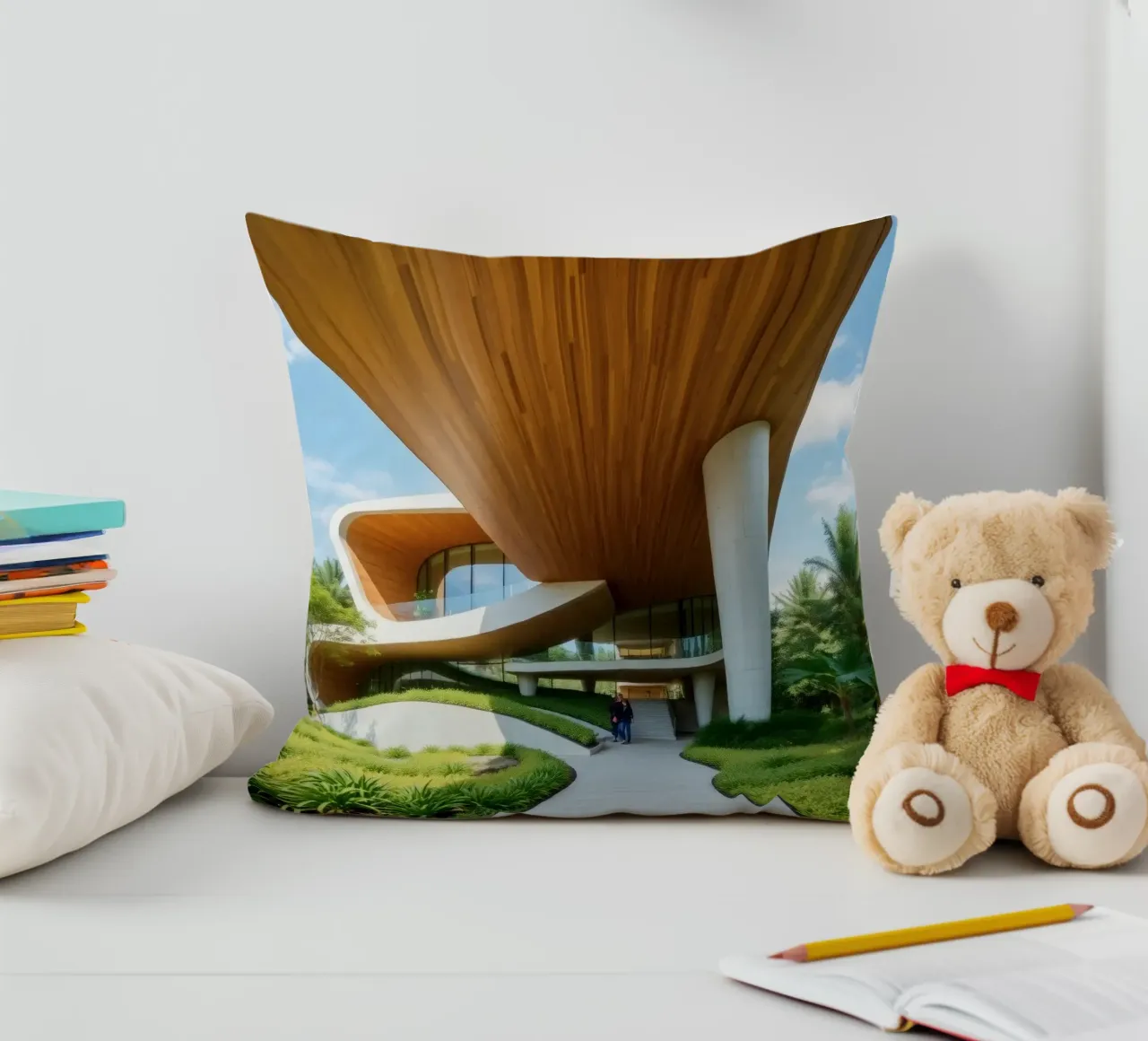Design architettonico moderno con curve ampie cuscino da DesignDoodle