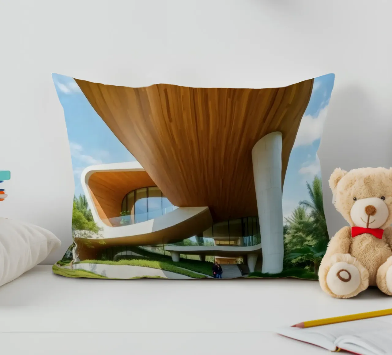 Design architettonico moderno con curve ampie cuscino da DesignDoodle