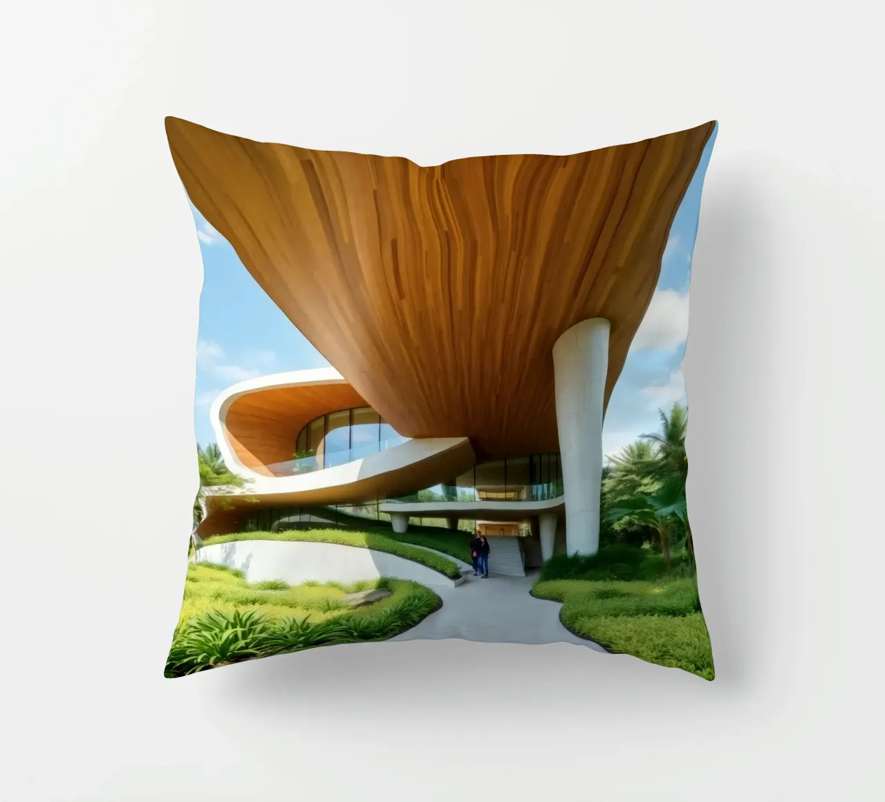 Design architettonico moderno con curve ampie cuscino da DesignDoodle