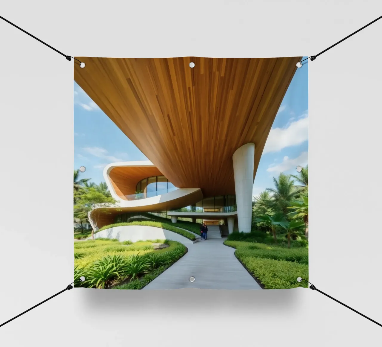 Design architettonico moderno con curve ampie telo in pvc da DesignDoodle