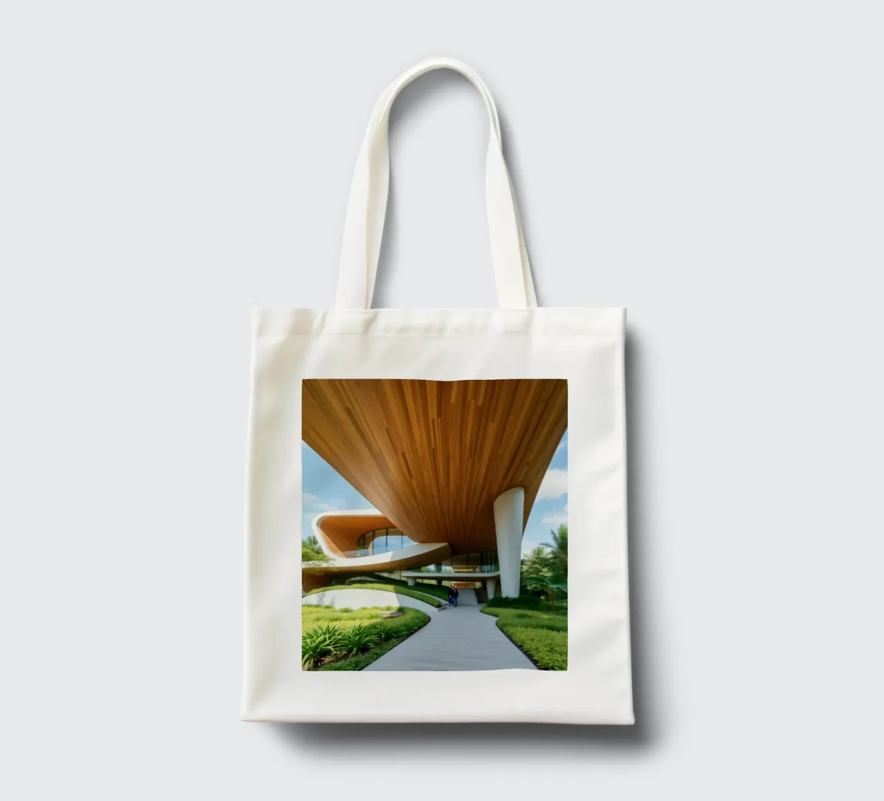 Design architettonico moderno con curve ampie borsa in juta da DesignDoodle