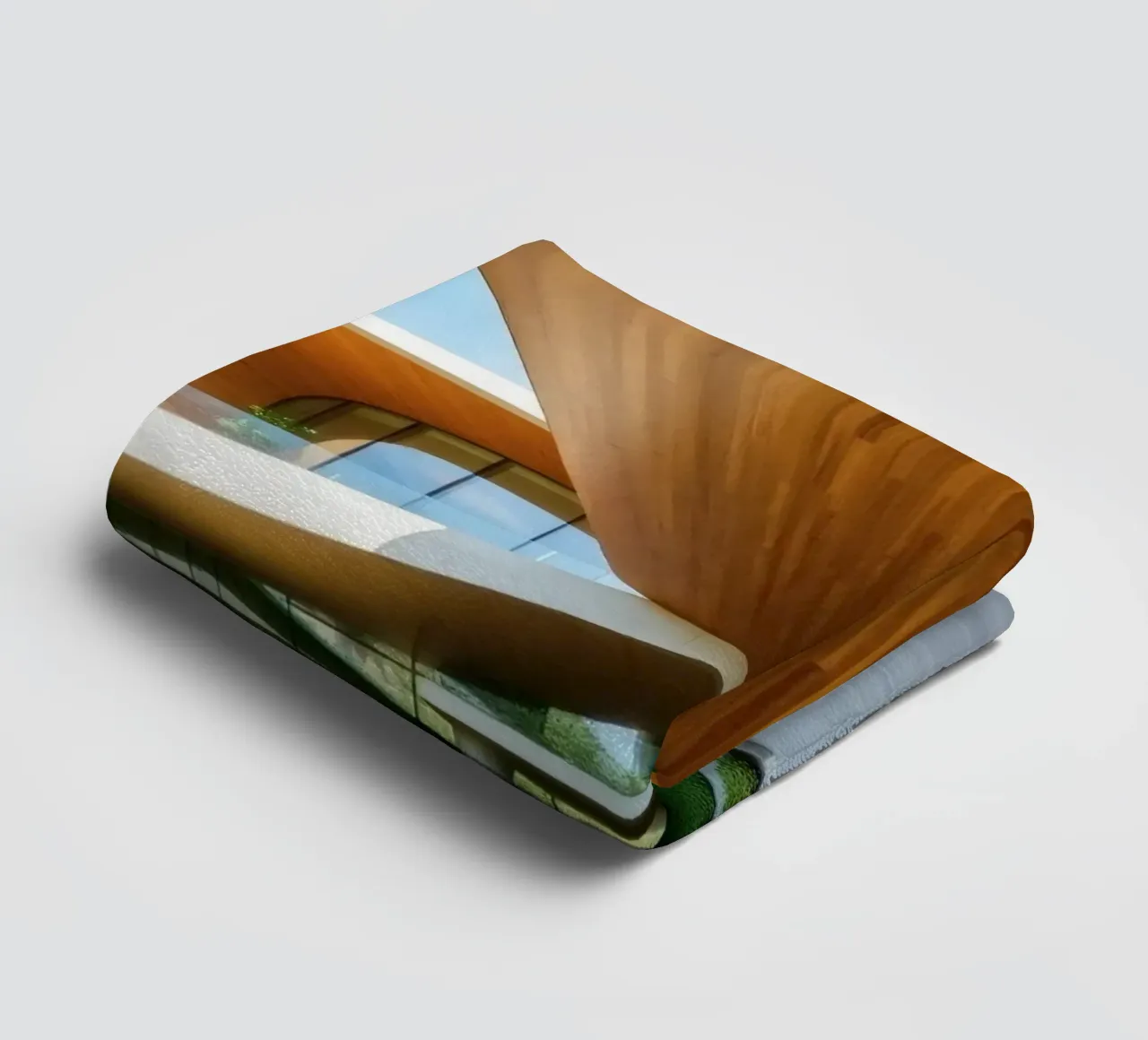 Conception architecturale moderne avec des courbes prononcées serviette de bain de DesignDoodle