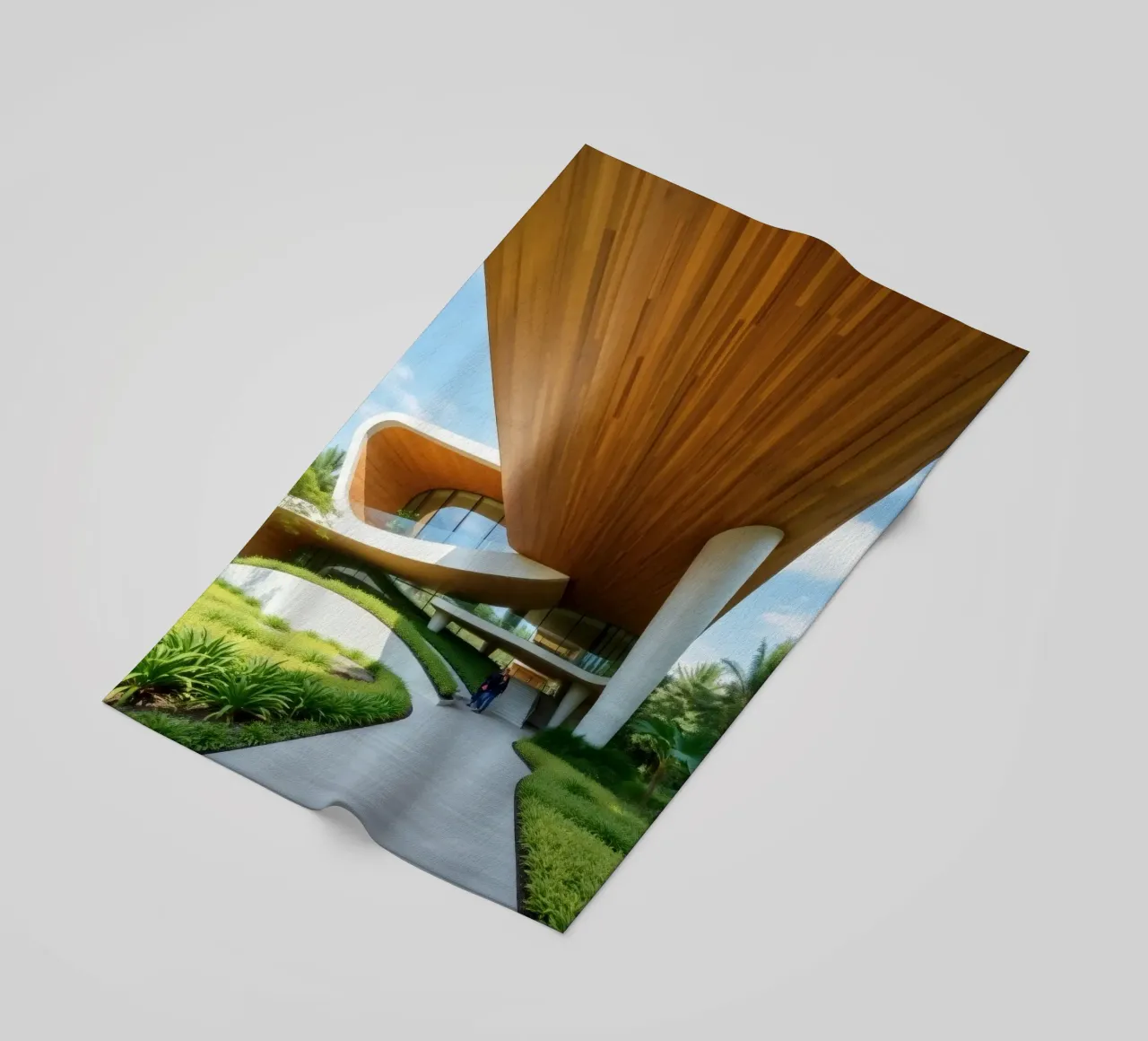 Design architettonico moderno con curve ampie telo mare da DesignDoodle