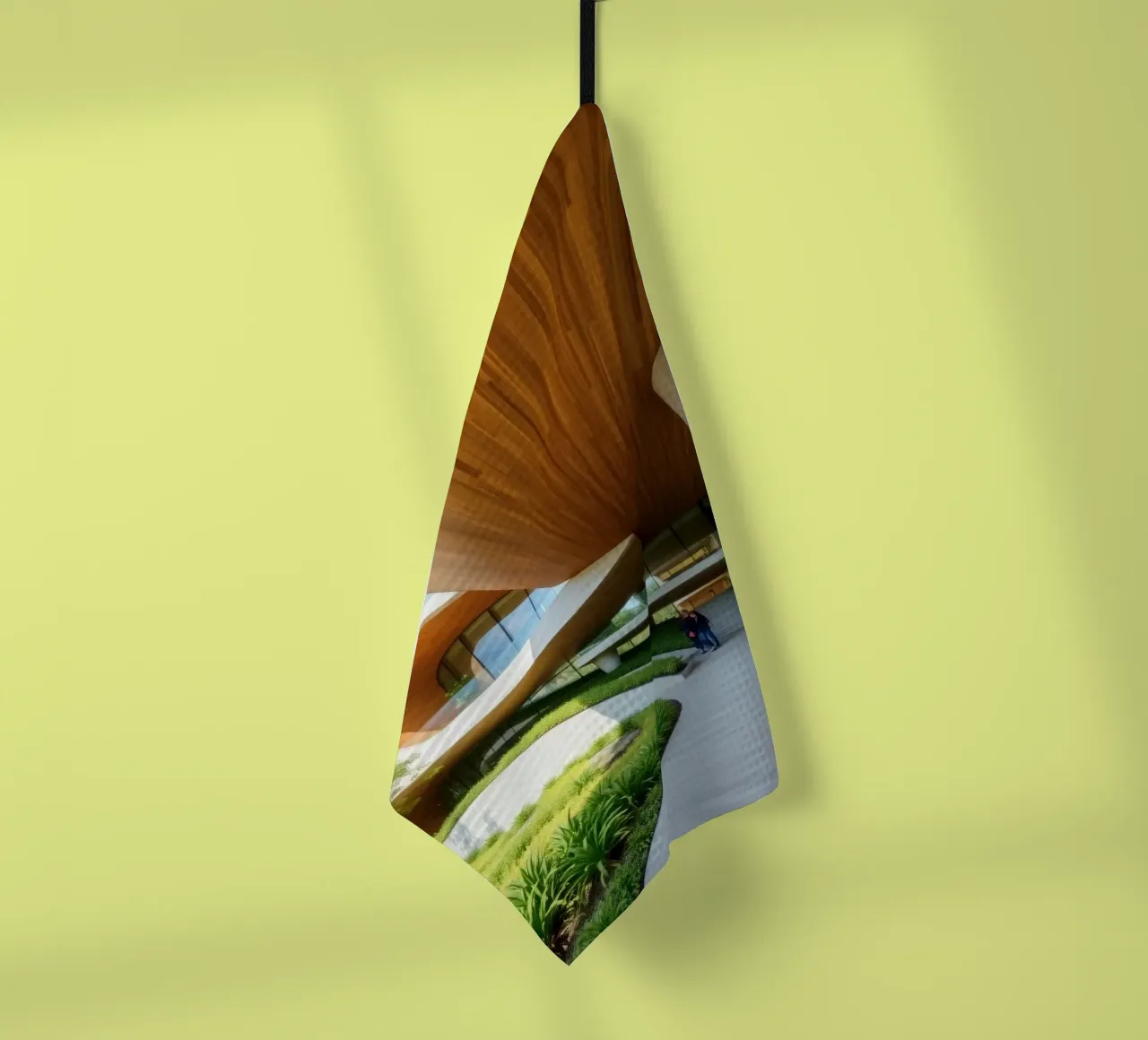 Conception architecturale moderne avec des courbes prononcées torchon de DesignDoodle