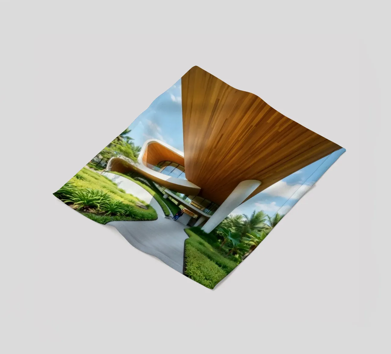 Design architettonico moderno con curve ampie coperta in pile da DesignDoodle
