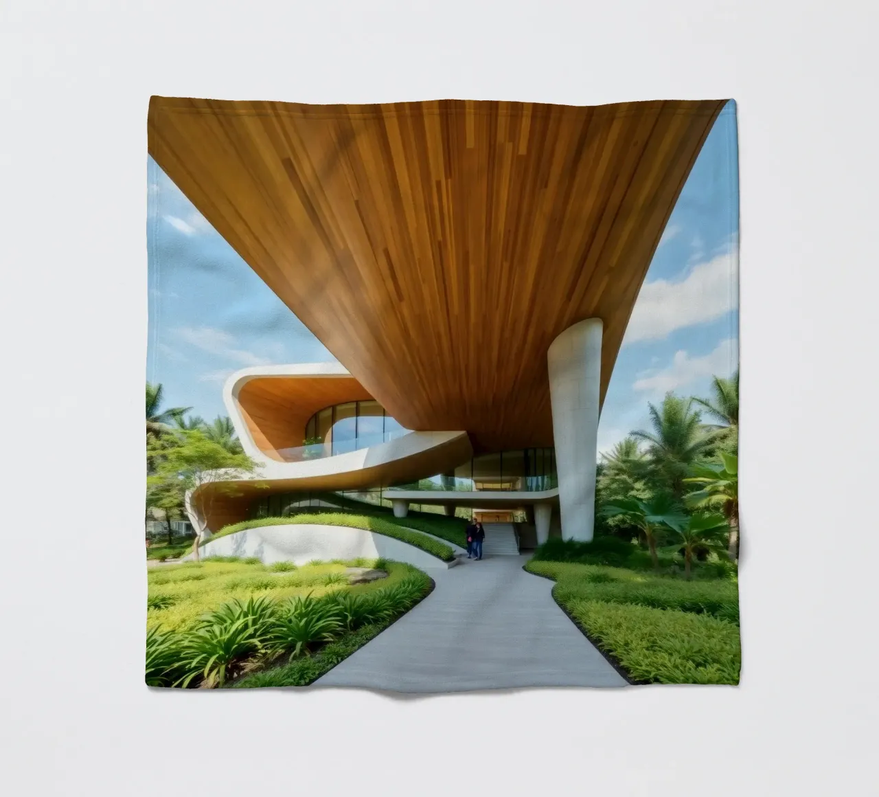 Design architettonico moderno con curve ampie coperta in pile da DesignDoodle