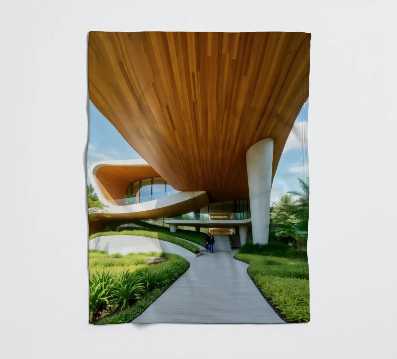 Design architettonico moderno con curve ampie coperta in pile da DesignDoodle