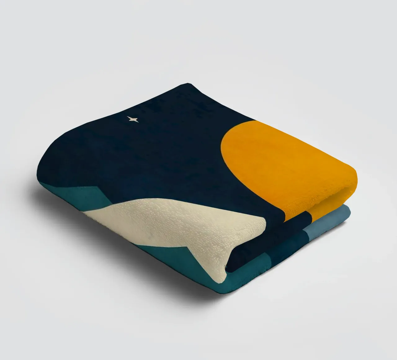 Fuji – Nuit Graphique au Clair de Lune serviette de bain de Affiches Soleil & Déco Lumineuse – Sunny