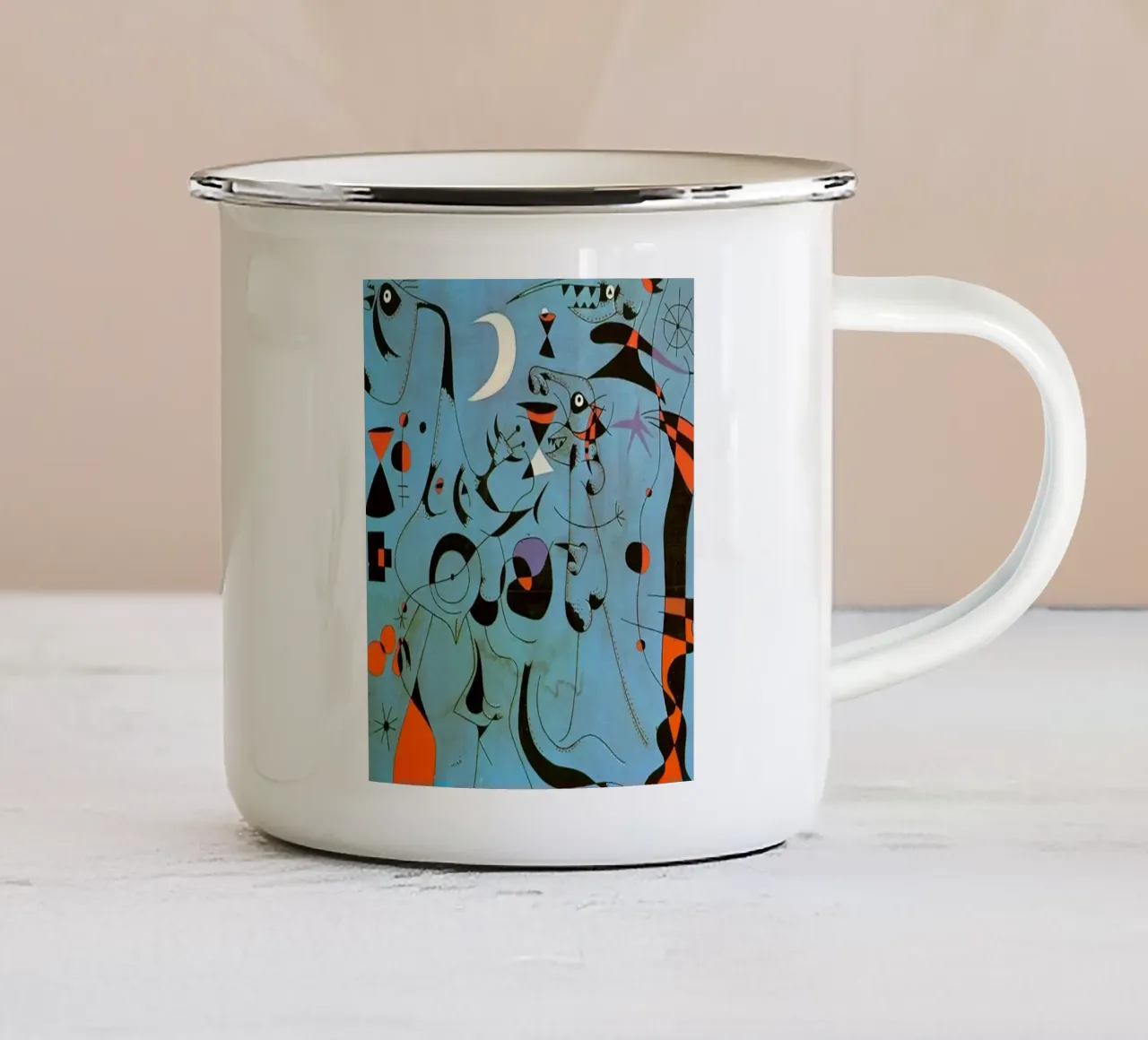 Figura di notte guidata tazza in smalto da Maegan