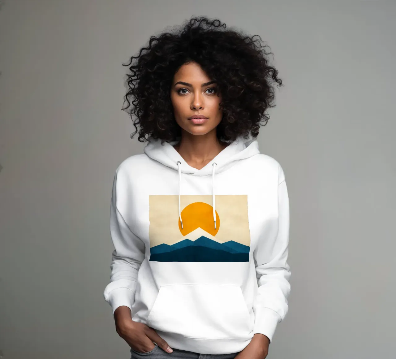 Fuji - Il sole splende sul Giappone felpa con cappuccio da Affiches Soleil & Déco Lumineuse – Sunny