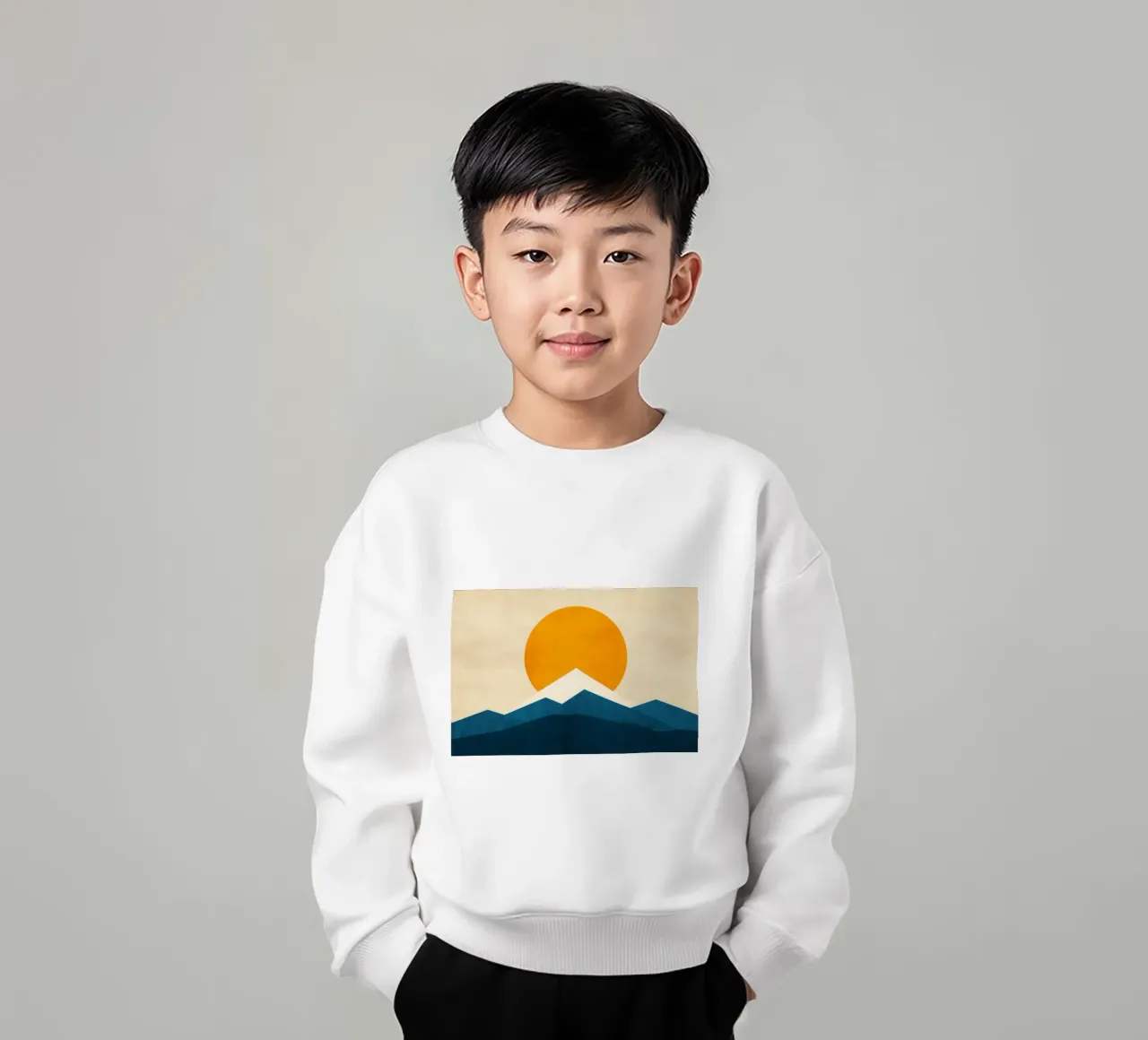 Fuji - Il sole splende sul Giappone felpa bambino da Affiches Soleil & Déco Lumineuse – Sunny