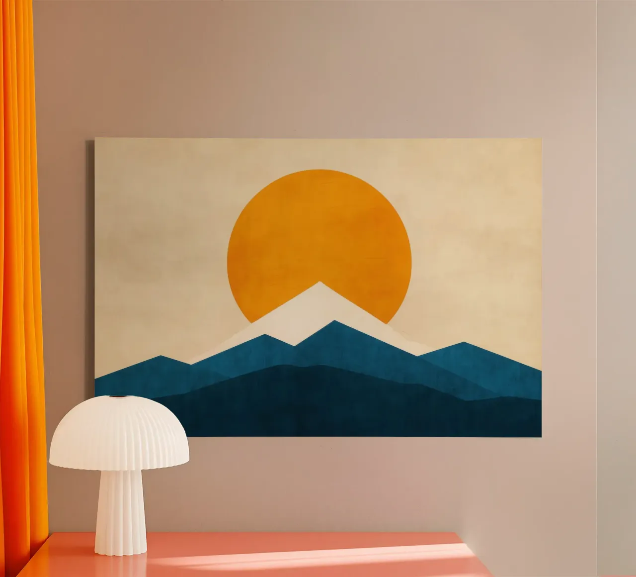 Fuji - Il sole splende sul Giappone tela con Cornice a cassetta da Affiches Soleil & Déco Lumineuse – Sunny