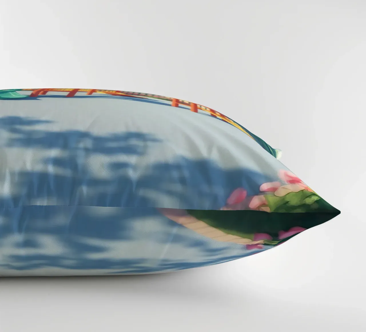parco giochi pieno di scivoli colorati e strutture di gioco cuscino da DesignDoodle