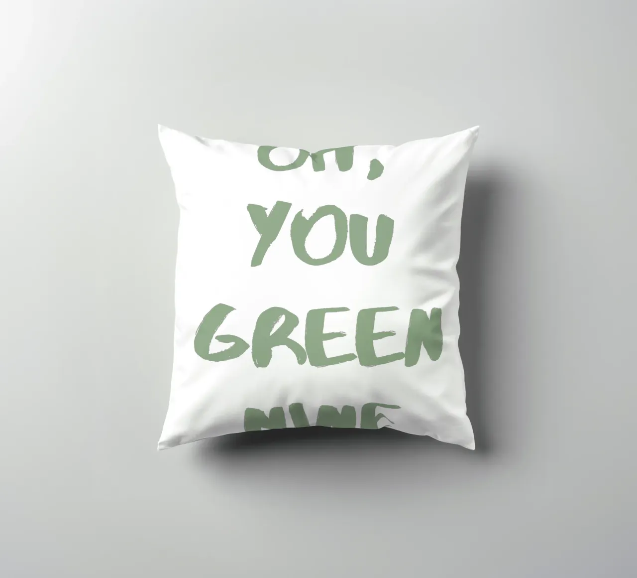 Oh Du Grüne Neune Denglisch cuscino da Typo Designs