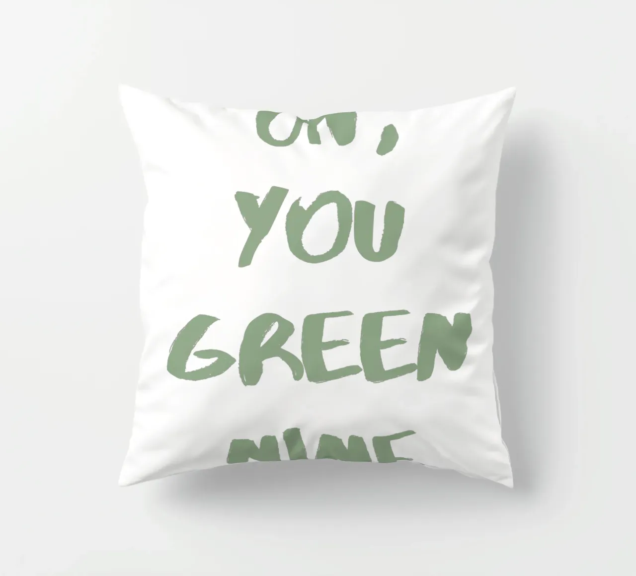 Oh Du Grüne Neune Denglisch cuscino da Typo Designs