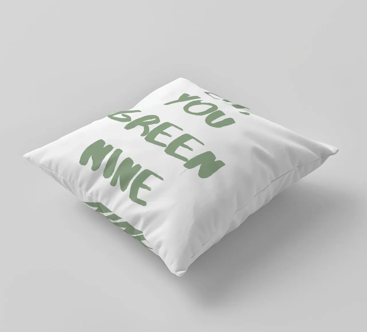 Oh Du Grüne Neune Denglisch cuscino da Typo Designs