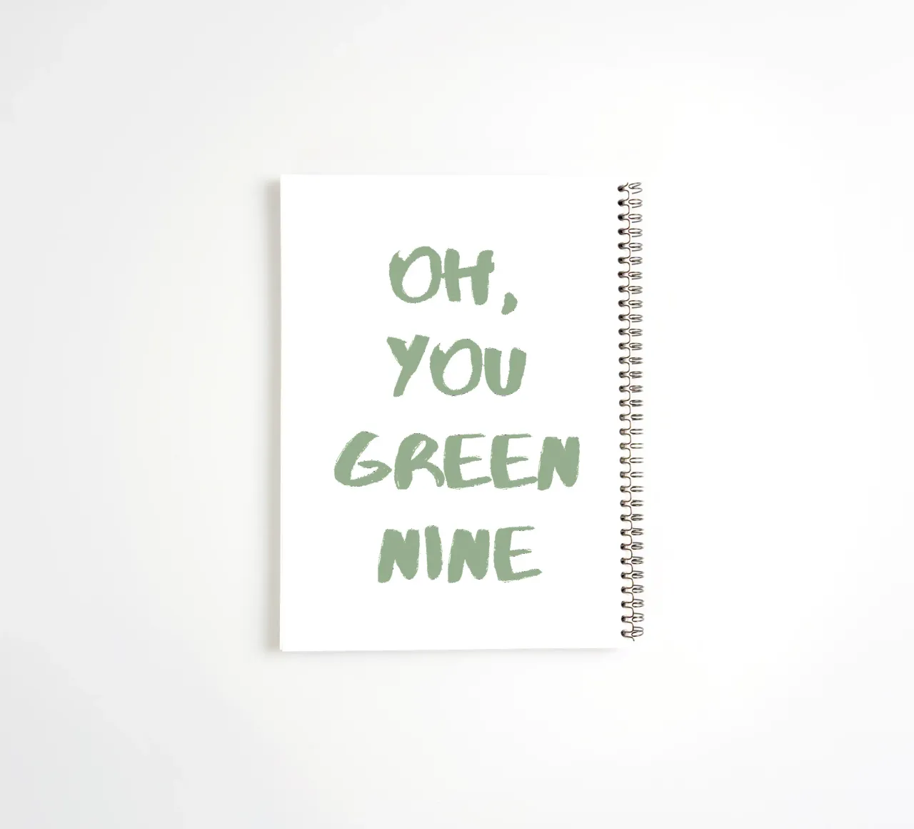 Oh Du Grüne Neune Denglisch spiral notebook by Typo Designs