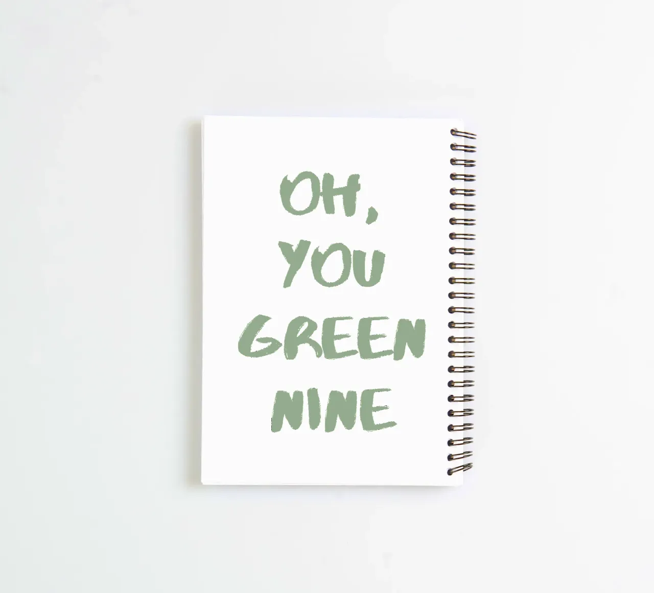 Oh Du Grüne Neune Denglisch spiral notebook by Typo Designs