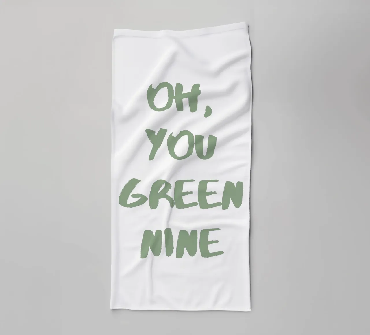 Oh Du Grüne Neune Denglisch Handtuch von Typo Designs