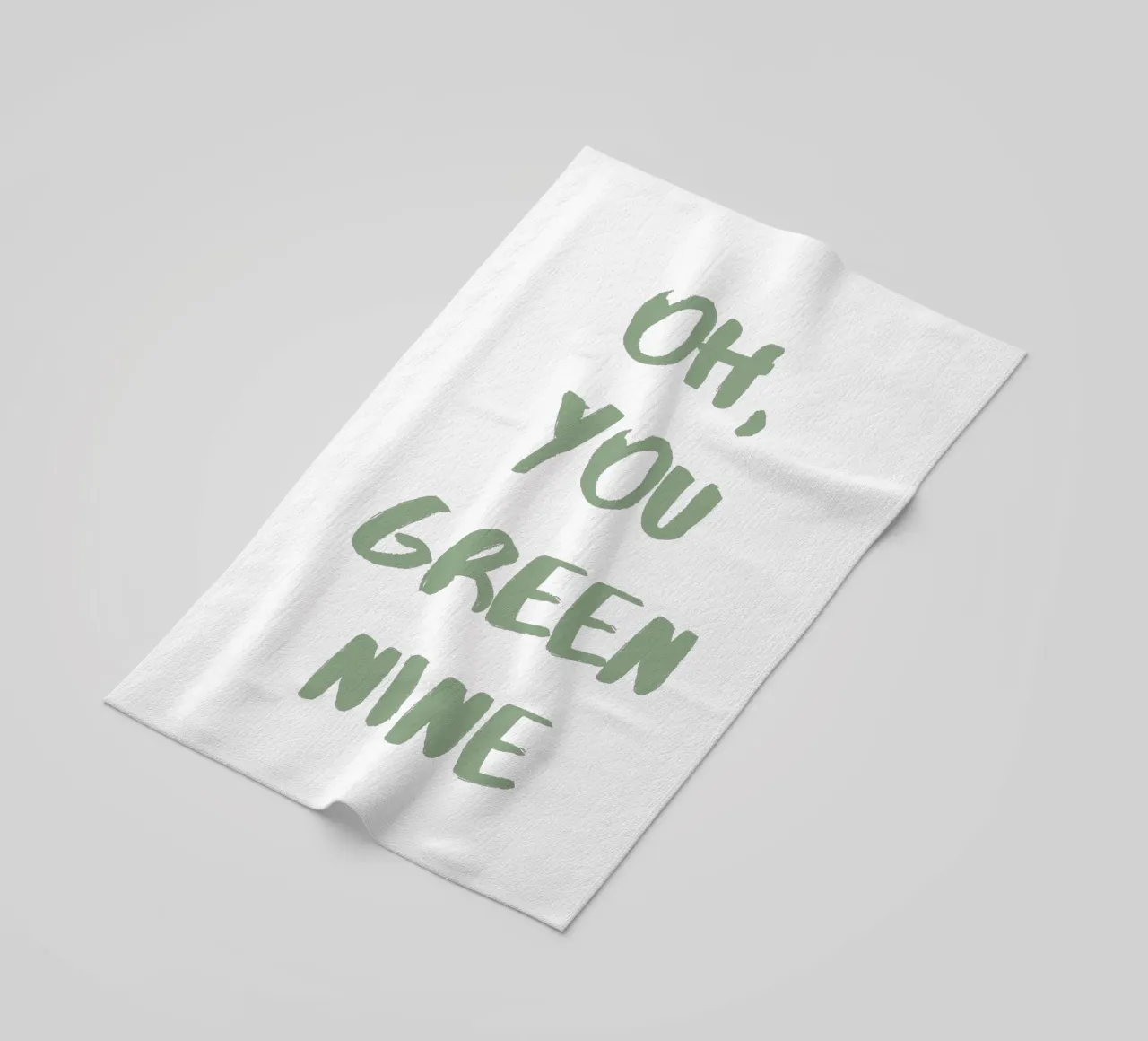 Oh Du Grüne Neune Denglisch telo mare da Typo Designs