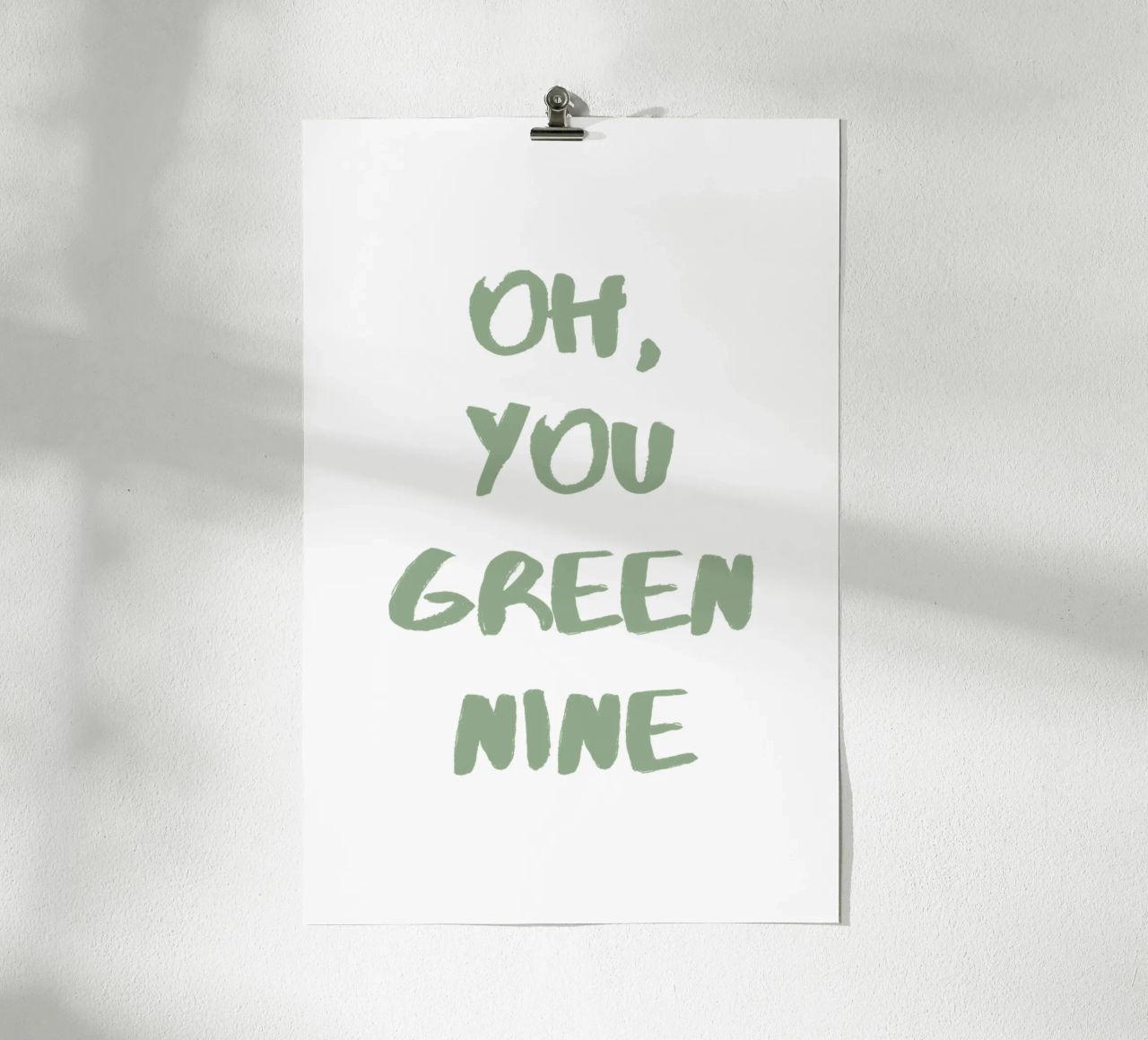 Oh Du Grüne Neune Denglisch Poster von Typo Designs