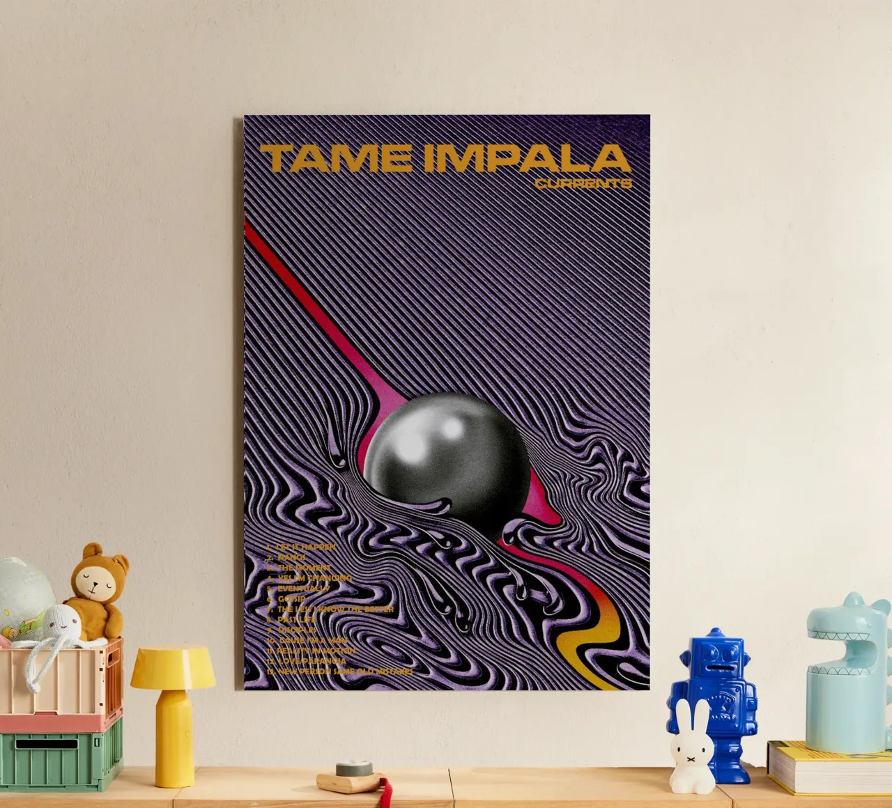 Tame Impala – Currents alluminio dibond da Attaboy Dsgn