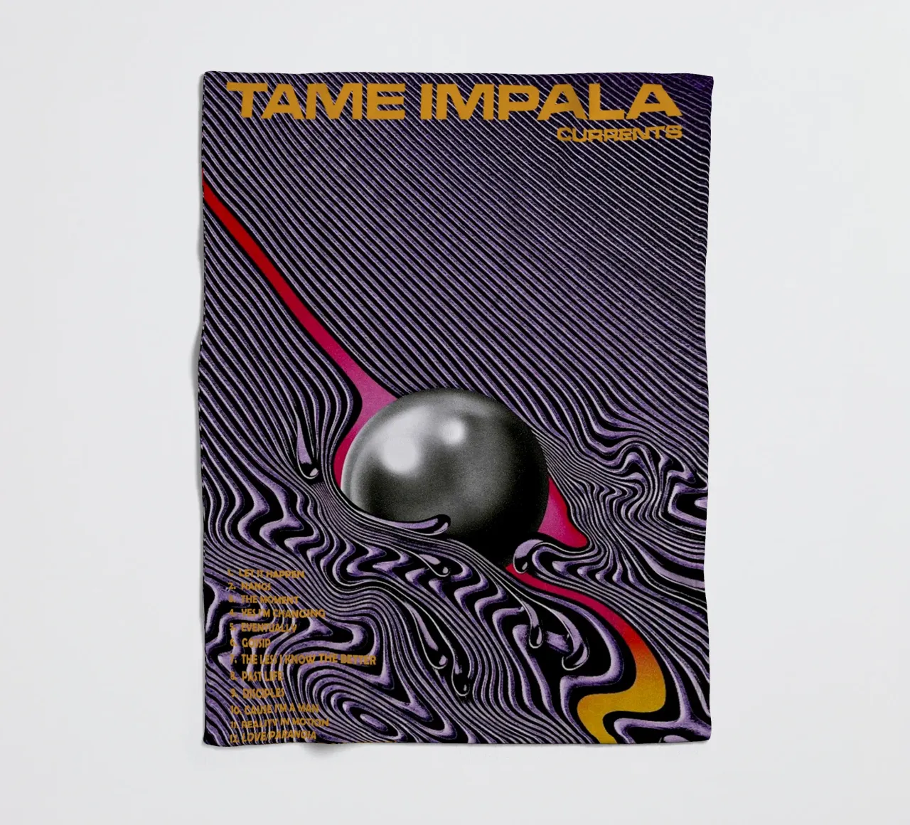 Tame Impala – Currents coperta in pile da Attaboy Dsgn