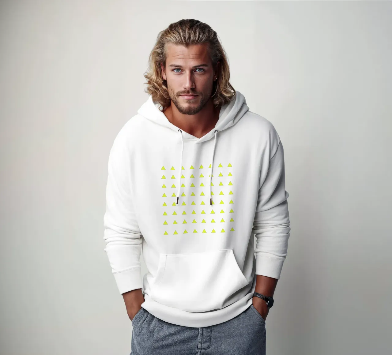 Triangoli neon giallo felpa con cappuccio da SilverPegasus