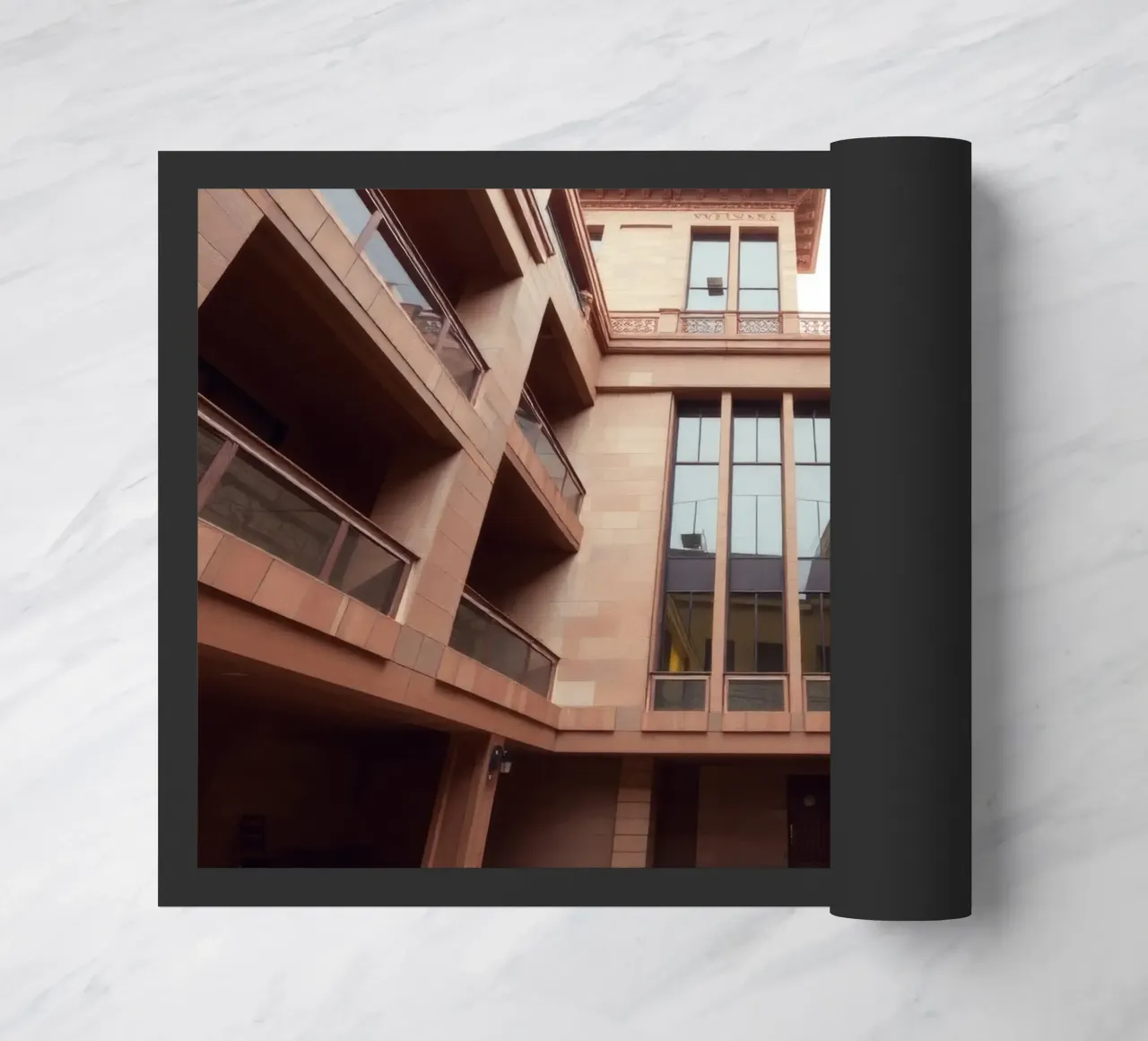 L'architettura moderna mette in mostra un cortile tranquillo zerbino da DesignDoodle