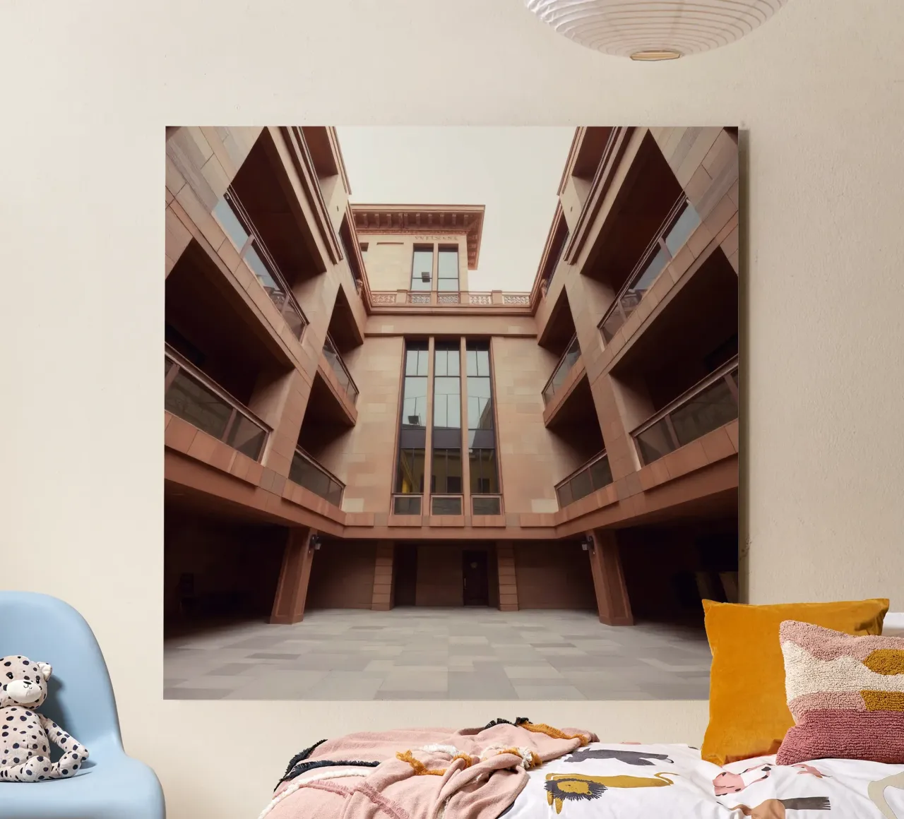 L'architettura moderna mette in mostra un cortile tranquillo alluminio dibond da DesignDoodle
