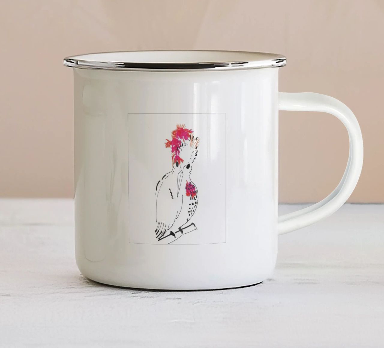 Il Re Uccello tazza in smalto da APC ARTWORK