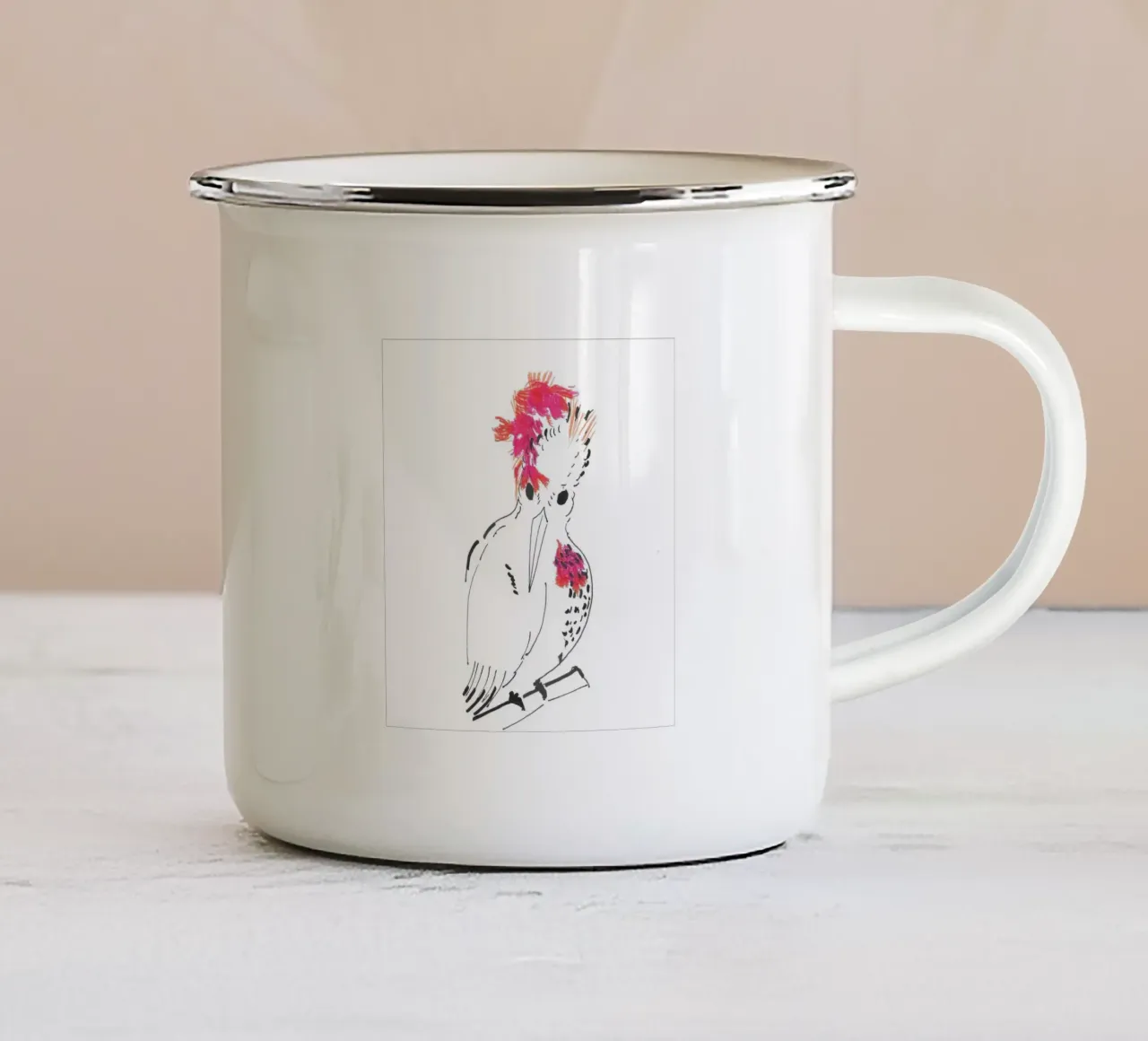 Il Re Uccello tazza in smalto da APC ARTWORK