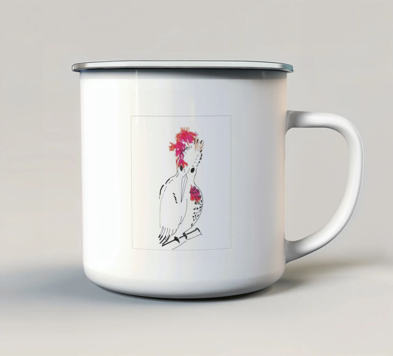 Il Re Uccello tazza in smalto da APC ARTWORK