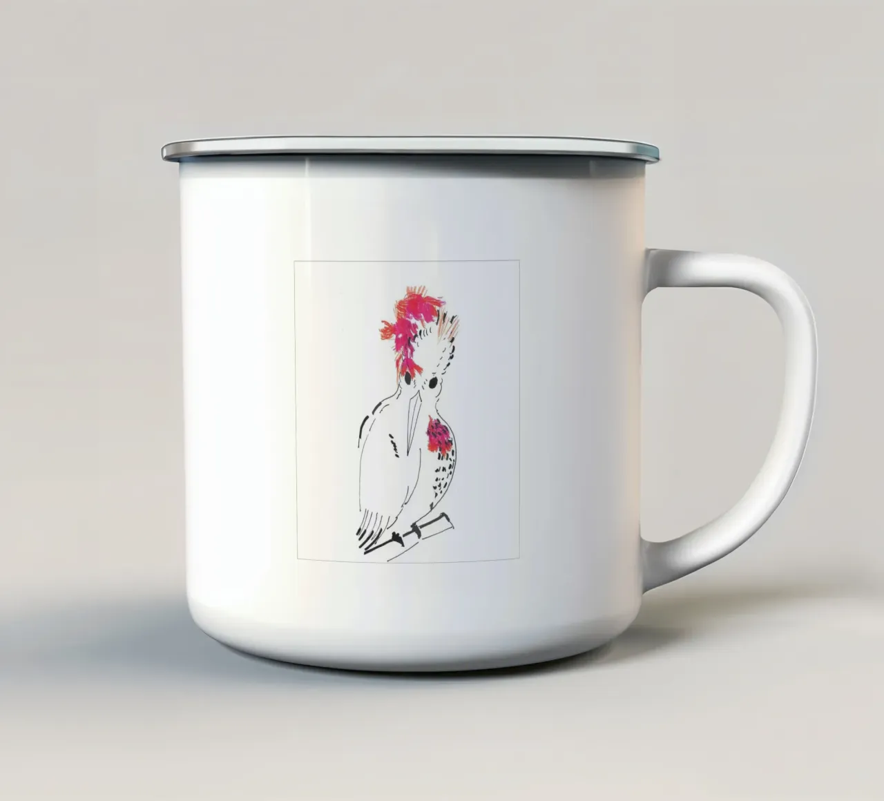 Il Re Uccello tazza in smalto da APC ARTWORK