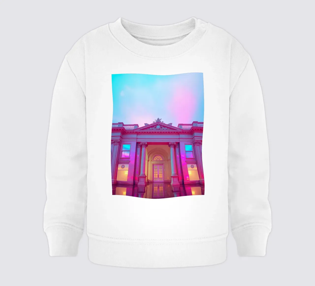 Vue architecturale étonnante d'un bâtiment historique illuminé sweat pour bébé de DesignDoodle