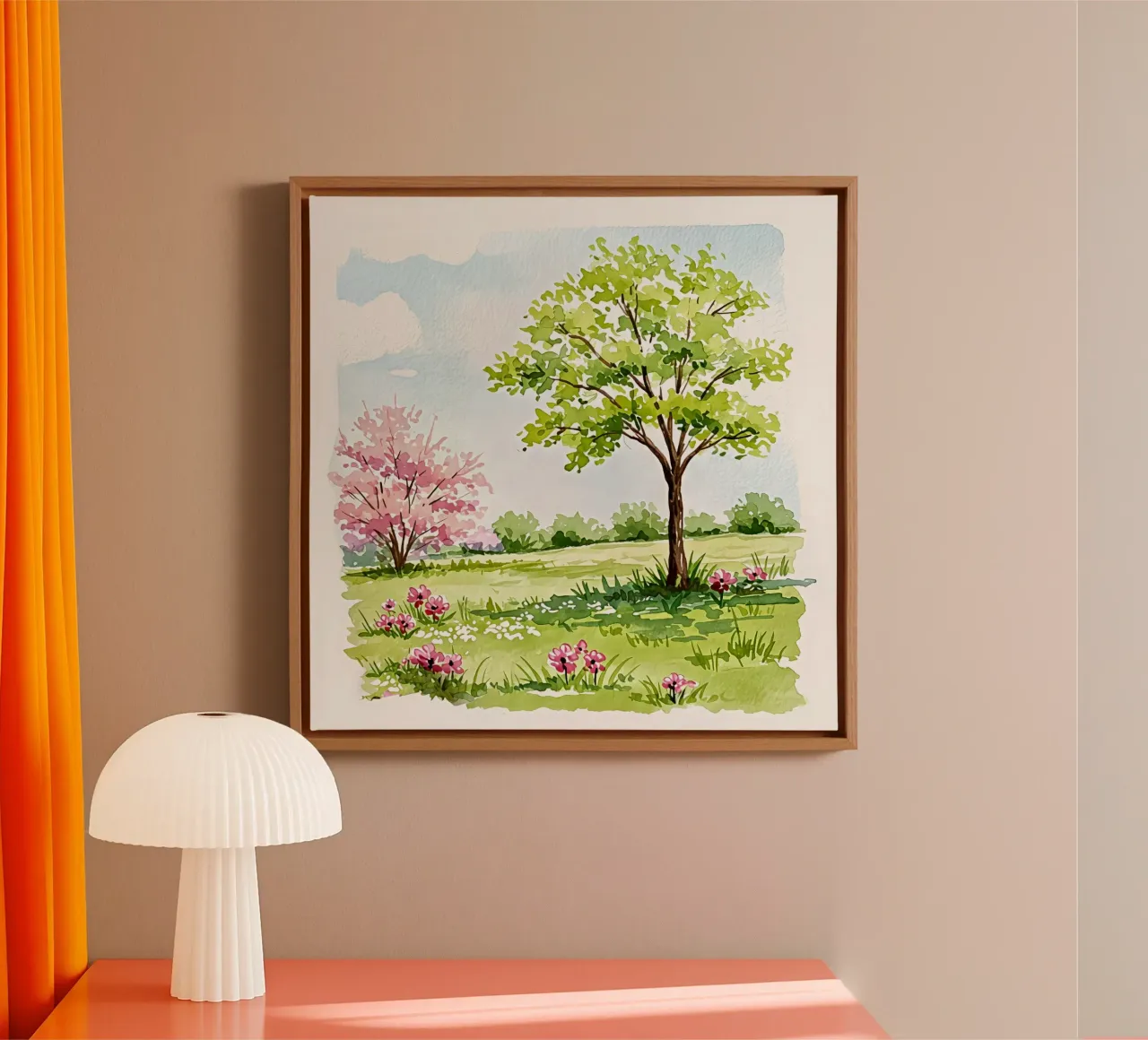 Spring awakening 🌸☀️ canvas with Floater frame by Eni Brandon