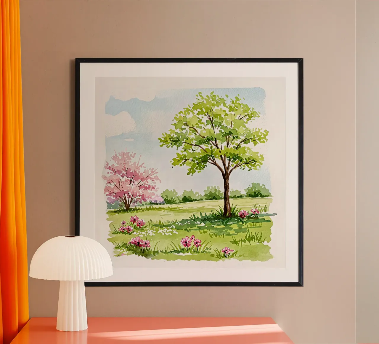 Risveglio di primavera 🌸☀️ poster con telaio in legno da Eni Brandon