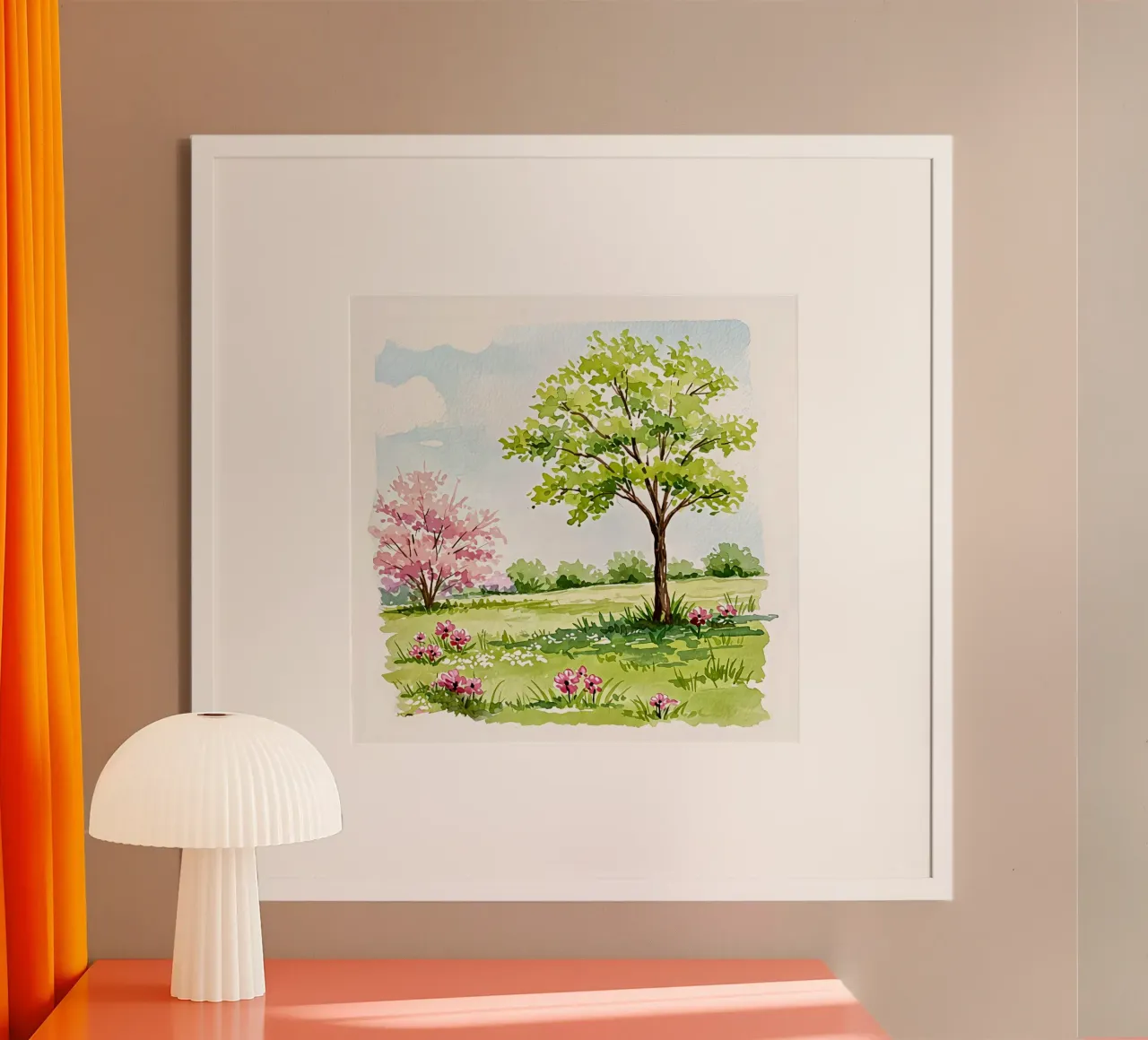 Risveglio di primavera 🌸☀️ poster con telaio in legno da Eni Brandon